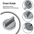 thumbnail image 3 of Silver Range Surface Burner Control Cooktop Knob Replacement for Whirlpool W10698166 AP5949868, 3 of 7