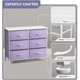 thumbnail image 4 of Sorbus 6 Fabric Bin Drawer Dresser - Cube Storage for Bedroom, Hallway, Office - (Pastel Purple), 4 of 8