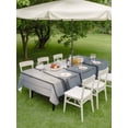 thumbnail image 5 of 60x120 Inch Outdoor Tablecloth with Umbrella Hole Zipper Rectangle White Wooden Rectangular Tablecloths Outside Waterproof Farmhouse Rustic Retro Wood Planks Patio Table Cloth Cover for Picnic Party, 5 of 8