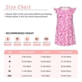 thumbnail image 3 of Vsdgher Awareness Cancer du Sein2 pour Filles Chemises de Nuit Manches Courtes à Volants Robe de Nuit Pyjama pour Fête Pyjama-Moyen, 3 of 6