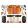 thumbnail image 7 of Yayeee Kitchen Curtains Tier Pair Light Filtering 27"x24" Rod Pocket Short Cafe Window Panel, White Abstract Shapes, 7 of 7