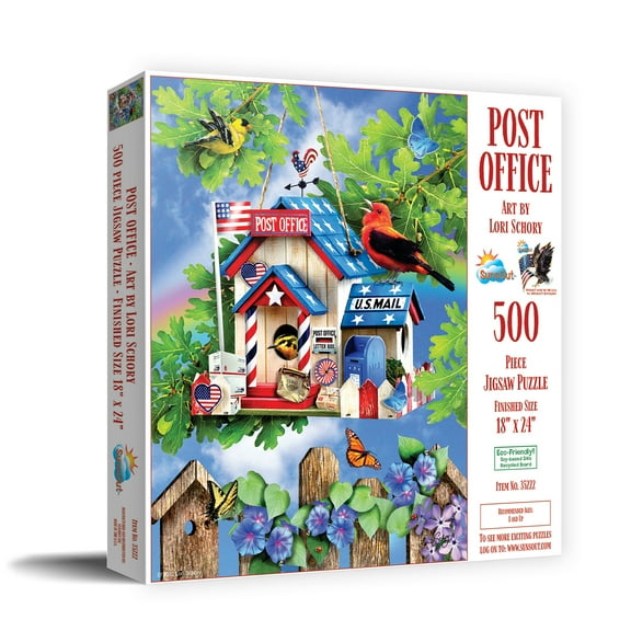 SUNSOUT INC - Post Office - 500 pc Jigsaw Puzzle by Artist: Lori Schory - Finished Size 18" x 24" - MPN# 35222