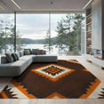thumbnail image 2 of ODIKA Bold Southwestern Salt Speckled Inspired Motifs Abstract Spotted Refined Non-Slip Flatwoven for Living Room, Under Sectional, Family, 2 of 7
