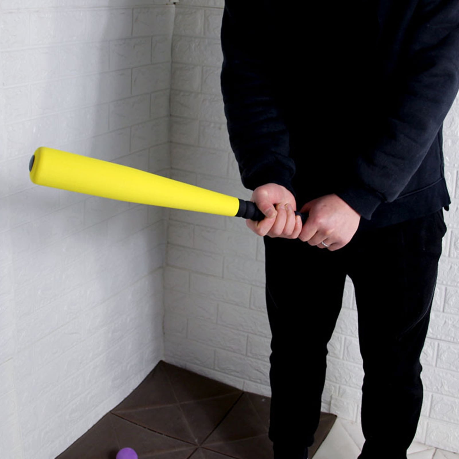 Hevirgo Children Entertainment Baseball Bat Training Softball Stick With Ball For Practice Batting Yellow