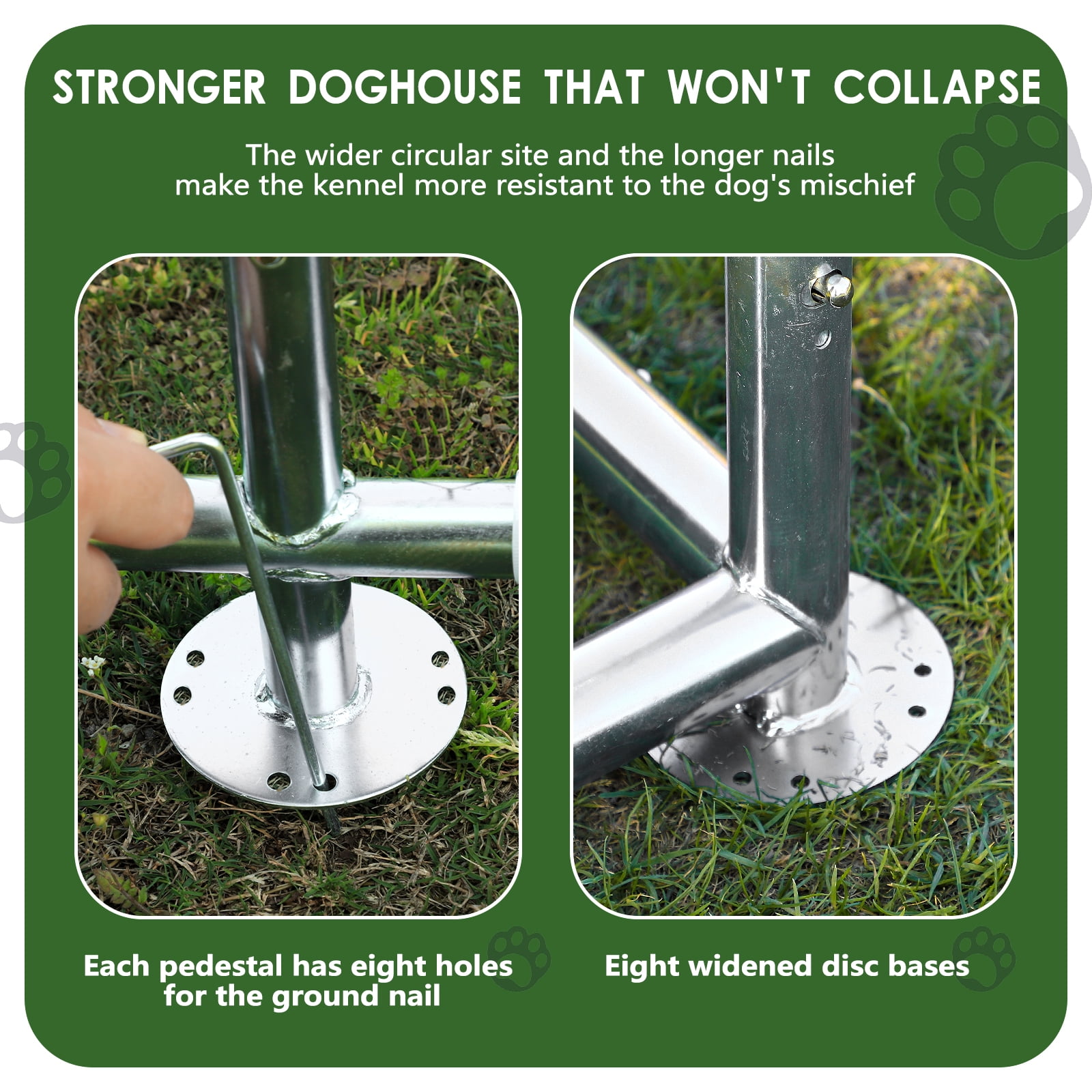 Haverchair Large Outdoor Kennel Heavy Duty Dog Cage Pen with
