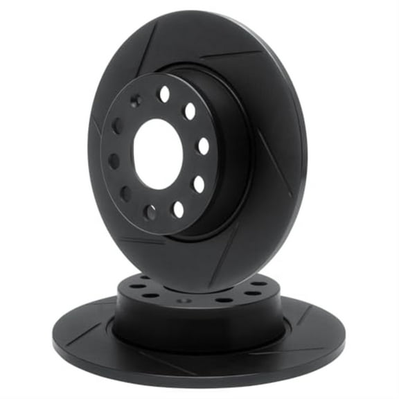 R1 Concepts Slotted Black Disc Brake Rotor Set WCPN1-42036