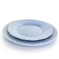 thumbnail image 3 of Gibson Home 126950.16 Quilted Eyelet Round Fine Ceramic Dinnerware Set, Blue - 16 Piece, 3 of 7