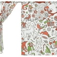 thumbnail image 2 of Coolnut Merry Christmas Elements Semi Sheer Curtains Window Voile Drapes Panels Treatment-55x78in for Living Room Bedroom Kids Room2 Pieces, 2 of 3