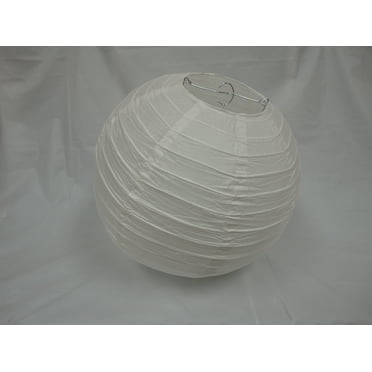 12" WHITE CHINESE PAPER LANTERNS 10 COUNTS