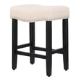 thumbnail image 4 of 24" Upholstered Saddle Seat Counter Stool in Beige, 4 of 7