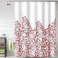 thumbnail image 3 of 72x84 Inch Red Cherry Fruit Shower Curtain Lush Berry Branches Nature Plants Bath Curtain Modern Waterproof Fabric Minimalism Aesthetics Art Shower Curtains Set with Hooks, 3 of 6