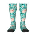thumbnail image 2 of Lsque Pig And Flower Printed Crew Socks Men's Women's LightWeight Thin Casual Calf Socks ,Knee High Socks,Cotton Socks, 2 of 9