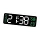 thumbnail image 4 of Reloj despertador digital con pantalla LED y función de memoria, 12/24 h, temperatura, humedad y semana. Verde, 4 of 9