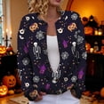 thumbnail image 2 of Evdexr Halloween Sweaters for Women Ghost Pumpkin Graphic Cardigan Sweaters Funny Button Down Long Sleeve Knit Cardigans Plus Size Loose Jackets 3XL, 2 of 5