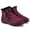 Red, variant on Ecetana Snow Boots for Women Waterproof Warm Ankle Boots Non‑Slip Lightweight Outdoor Winter Boots with Side Zipper