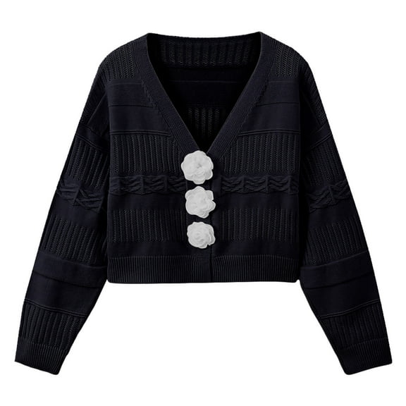 Womens Cropped Cardigan Bolero Shrugs for Dresses Knit Open Front Jacket Long Sleeve Sweater Coats