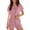 Pink, variant on Enjoytime Pajama Sets for Women 2 Piece Ruffled Short Sleeve Button Down Shirts with Shorts Sleepwear Soft Loungewear Set