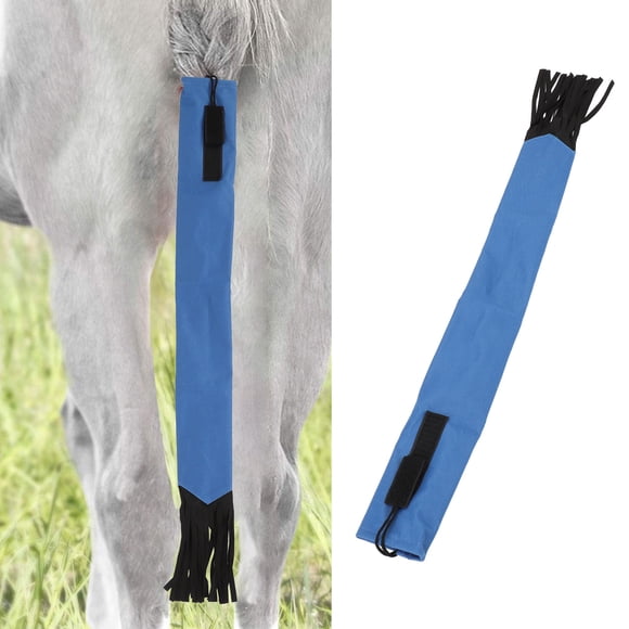 Horse Tail Bag, Equine Tail Wrap Blue Stylish Water Resistant  for Equestrian Race Training
