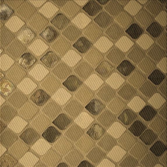 Ahgly Company Machine Washable Indoor Square Transitional Dark Bronze Brown Area Rugs, 8' Square