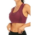thumbnail image 3 of FUTATA Women's Back Cross Design Sports Bra Support Bounce Control Gym Workout High Impact Wireless Mesh Yoga Bra Jogging Running Bra, 3 of 8