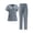 Gray, variant on Fgvctg Scrubs for Women Set Plus Size Jogger Scrubs Stretchy V-Neck Scrub Pants and Tops Nursing Scrubs Medical Uniforms Clothing Set for Women Black XL