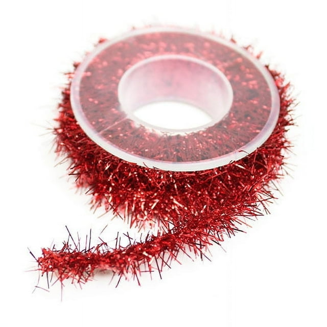 Xiao Hua 3 Yards Christmas Tree Decoration Rope Ribbon Flash Hanging Rope Holiday Party Home Decoration, Red