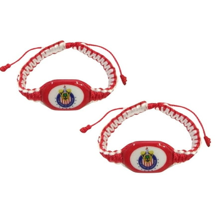 Chivas de Guadalajara Artisanal Adjustable Thread Bracelet - Pulsera Ajustable Artesanal del Chivas de Guadalajara - 2 Pack