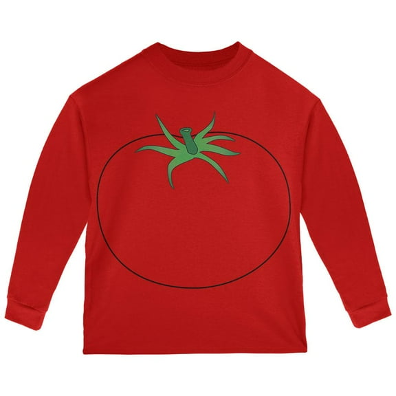 Halloween Fruit Vegetable Tomato Costume Toddler Long Sleeve T Shirt Red 3T