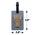 thumbnail image 5 of Put Food in Me Hungry Cat Funny Humor Rectangle Leather Luggage Card Suitcase Carry-On ID Tag, 5 of 5