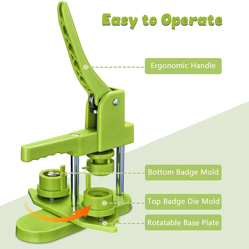 25 MM Button Maker Machine, DIY Pin Badge Maker Machine Broochs Badges Press Button ,Beginner-Friendly