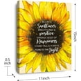 thumbnail image 2 of Be Like a Sunflower Inspirational Canvas Wall Art, Motivational Sunflower Canvas Painting Prints for Girls Women Home Living Room Bedroom Apartment Office Wall Decor, 2 of 5