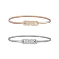 thumbnail image 2 of Fashion Chain Waist Belt for Women Elastic Stretch Silver Gold Belt Skinny Metal Thin Lady Dress Belt Waistband Elastische Riem, 2 of 6