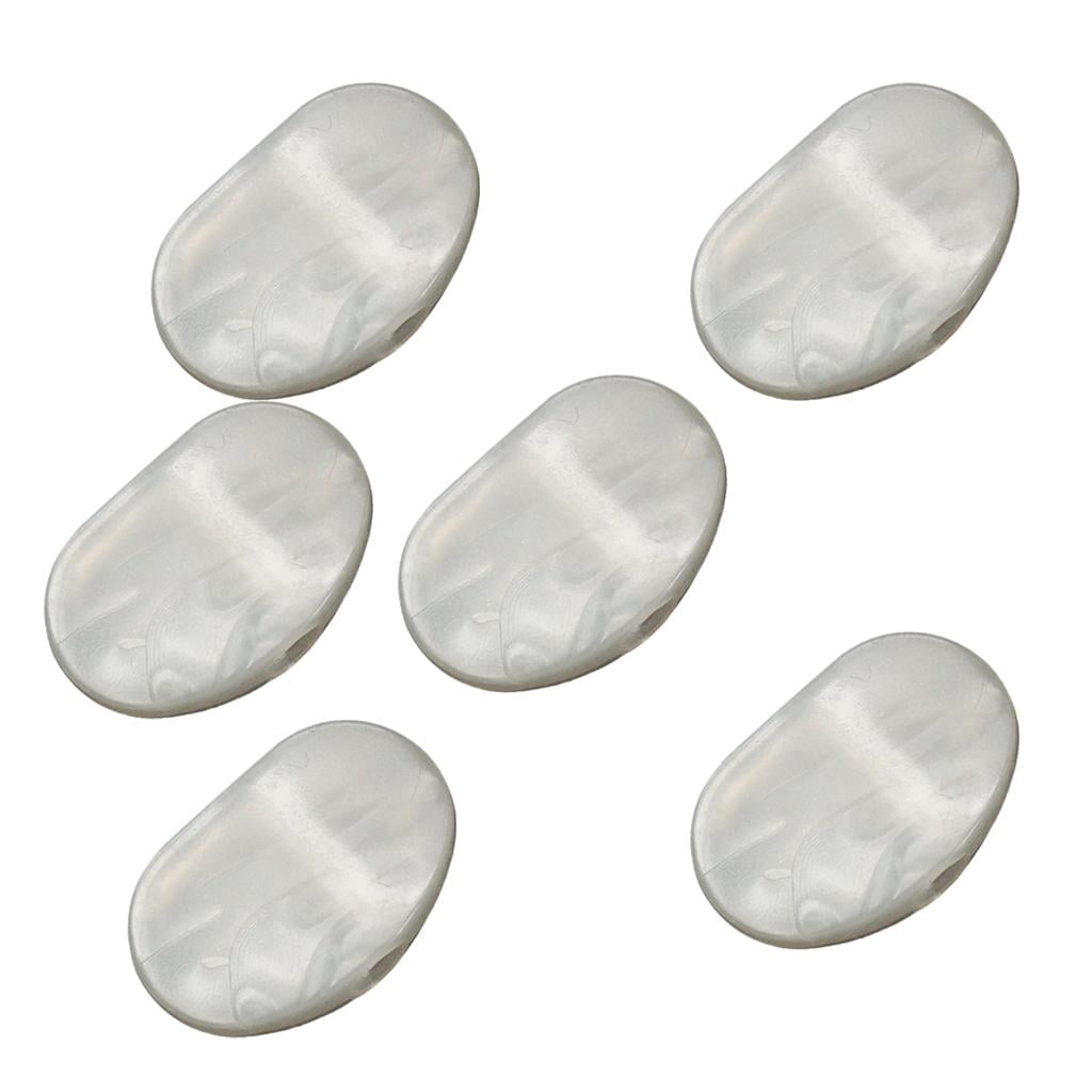 Rushawy 6x6pcs Guitar Tuning Pegs Machine Heads Replacement Pearl Knobs White