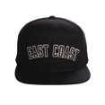 thumbnail image 2 of Original Snapback Custom American Cities State Letters Ajustable Flat Visor Cap (East Coast Black, White Black), 2 of 7