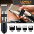 thumbnail image 4 of Clippers de pelo eléctrico 0.8-2.0mm Hombre de barbero inalámbrico recargable LED Trimmers de cerámica Máquina de afeitar con límite Cepillos para el cabello Gris Methold  CE001610-03B, 4 of 7