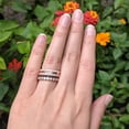 thumbnail image 3 of 18k Rose Gold Plated 5 Eternity Stacking Ring Set - Five Ring Stacking Set -Cubic Zirconia Cool Stacking Set (FINGER SIZE 7), 3 of 5