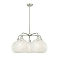 thumbnail image 3 of Innovations Lighting - White Mouchette - 5 Light Stem Hung Chandelier In Modern, 3 of 7