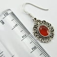 thumbnail image 3 of SilverStarJewel 925 Solid Silver Red Carnelina Earrings Fashion 1.3" Semi Precious Gemstone, 3 of 3