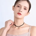 thumbnail image 4 of Collar Necklace Black Artificial Diamond 2Pack 16.1X0.4X0.1In, 4 of 6