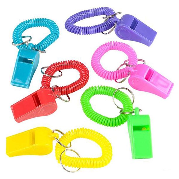 kcobrands Colorful Whistle with Spiral Bracelet and Keychain 36