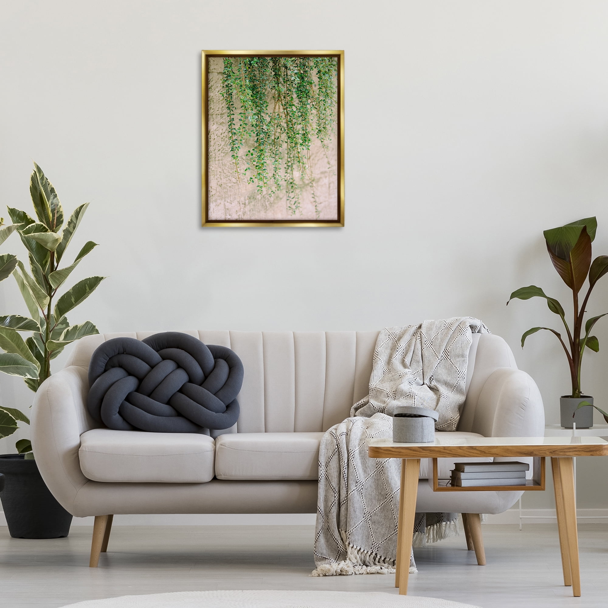 Stupell Industries Hanging Ivy Vines Botanical & Floral Photography Gold Floater Framed Art Print Wall Art, 25 x 31