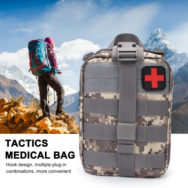 Organizador de bolsas médicas Estuche de emergencia Bolsa segura para escalada Camping (ACU) Ehuebsd Para estrenar