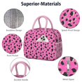 thumbnail image 4 of Insulated Lunch Bag for Women, Floral Print Oxford Fabric Lunch Box, Leakproof Thermal Cooler Tote for Work, School & Picnic, Leopard Animal Print, 4 of 5