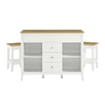 thumbnail image 5 of Farmstead3-Piece Kitchen Island and Stool Set in Oak White, 5 of 11
