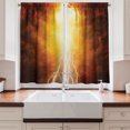 thumbnail image 2 of Ambesonne Nature Kitchen Curtains, Vivid Apocalyptic Day, 55"x45", Yellow Brown, 2 of 3