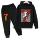 thumbnail image 4 of Conjunto de sudadera y pantalones deportivos para niños, conjunto de 2 piezas para niños y niñas, ropa para niños con estampado de avatar de Ronaldo, 4 of 5