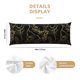 thumbnail image 3 of Balery Gold Gloss Outline Floral Funda Protectora para Almohada Corporal de Algodón Hipoalergénico con Cierre(55 x 21 pulgadas), Almohadas No Incluidas, 3 of 7