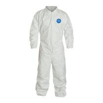 DuPont Tyvek 400 TY125S Disposable Protective Coverall with Elastic Cuffs, White, 3X-Large Pack of 25