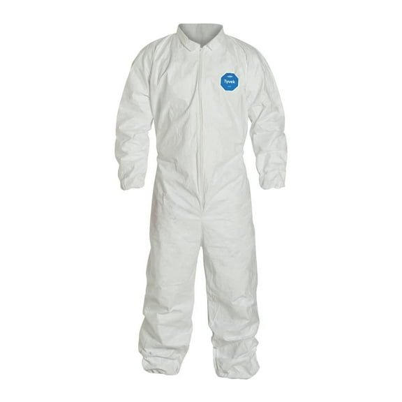 DuPont Tyvek 400 TY125S Disposable Protective Coverall with Elastic Cuffs, White, 3X-Large Pack of 25