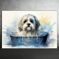 thumbnail image 2 of Lhasa Apso Dog Canvas Bathroom Décor - Unique Bath Wall Decor - Modern Canvas Bathroom Wall Art - Room Decor - Bathroom Decorations - Restroom Sign - Wall decor living room, 2 of 4
